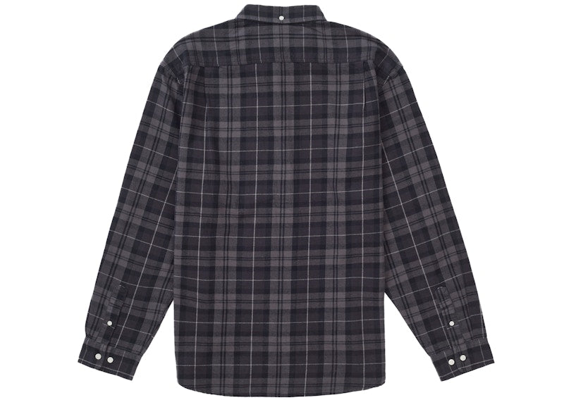Supreme Plaid Flannel Shirt (FW24) Black
