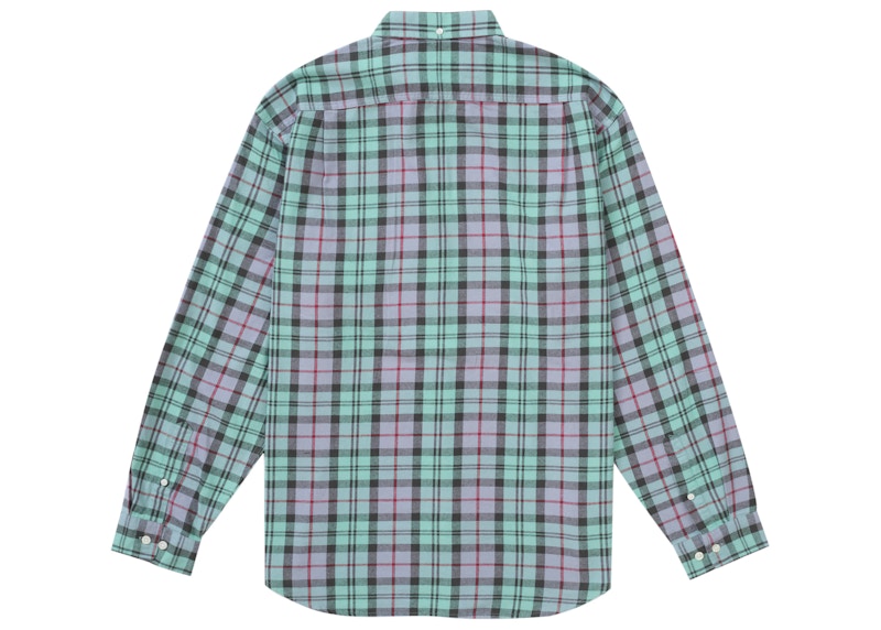 Supreme Plaid Flannel Shirt (FW24) Blue