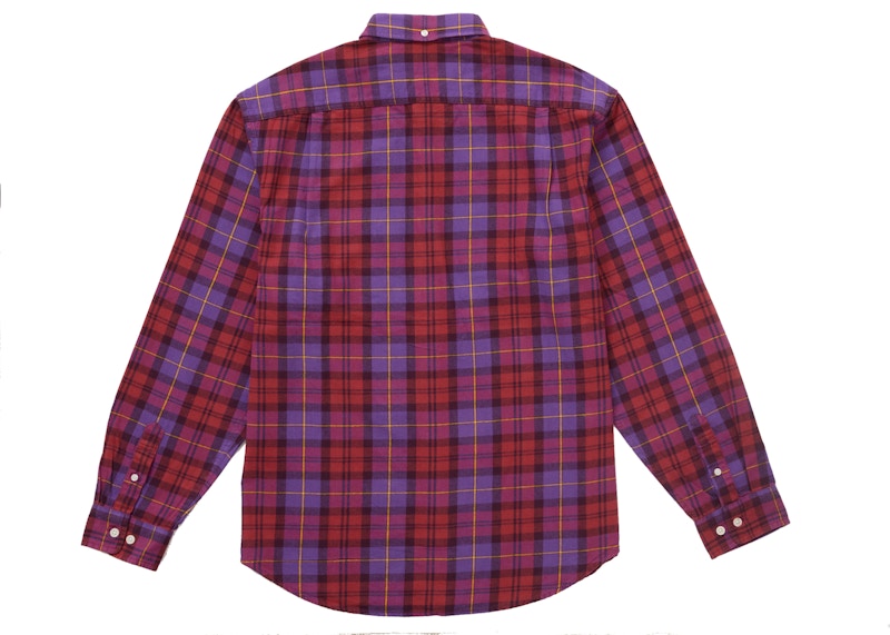 Supreme Plaid Flannel Shirt (FW24) Purple