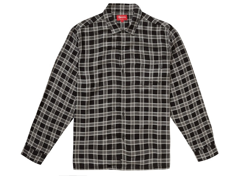 Supreme Plaid Rayon Shirt Black