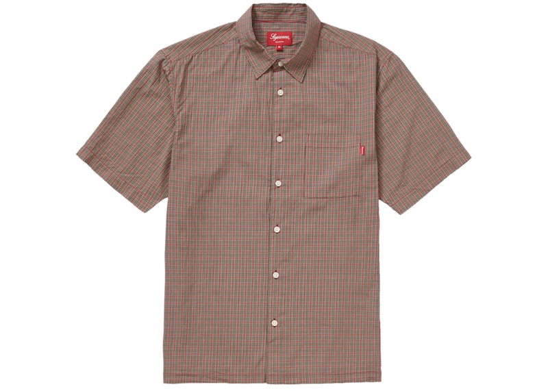 Supreme Plaid S/S Shirt Red