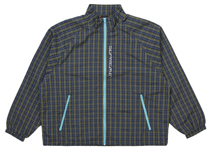 Supreme Plaid Track Jacket Navy