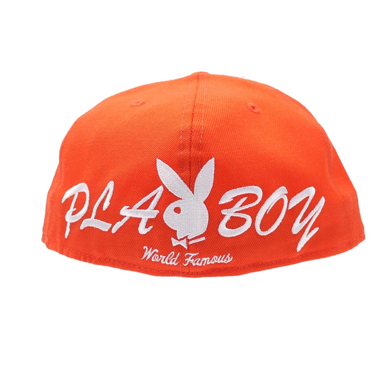 Supreme Playboy Box Logo New Era Cap Orange