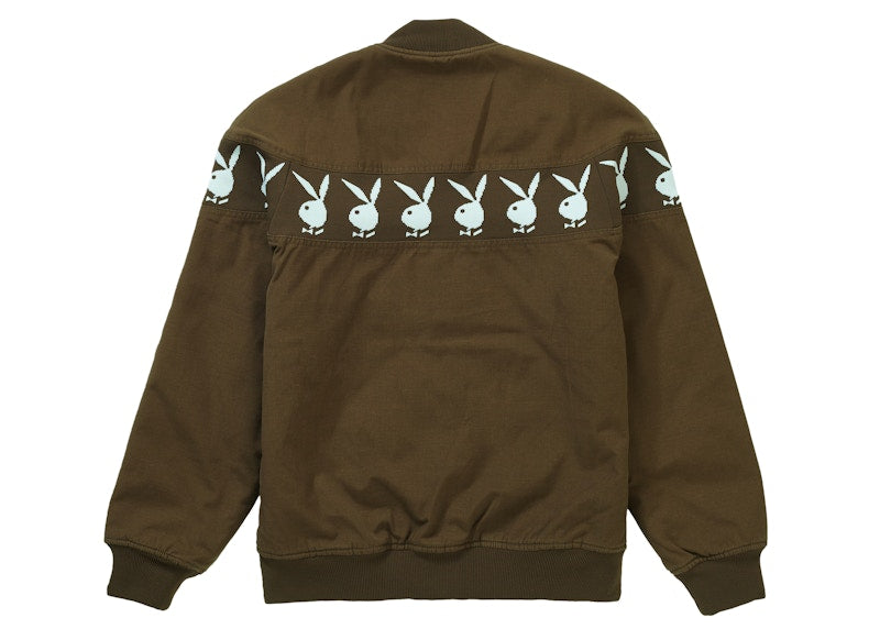 Supreme Playboy Crew Jacket Brown