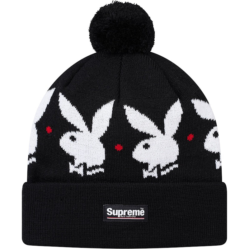 Supreme Playboy Jacquard Beanie (FW17) Black