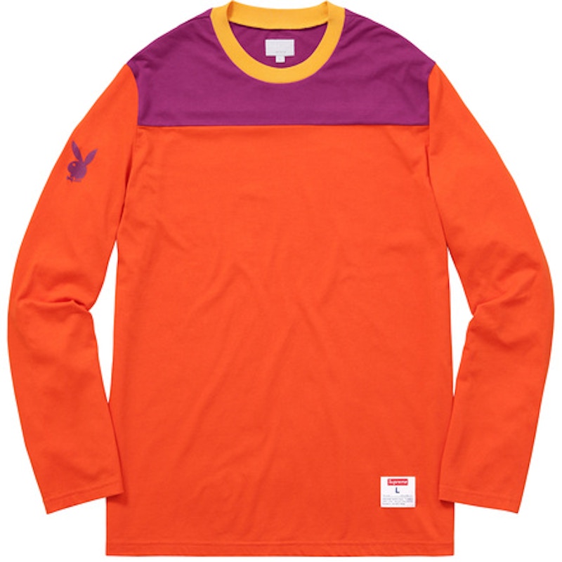 Supreme Playboy LS Football Top Orange