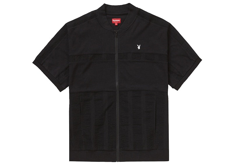 Supreme Playboy Leisure Zip Up Top Black
