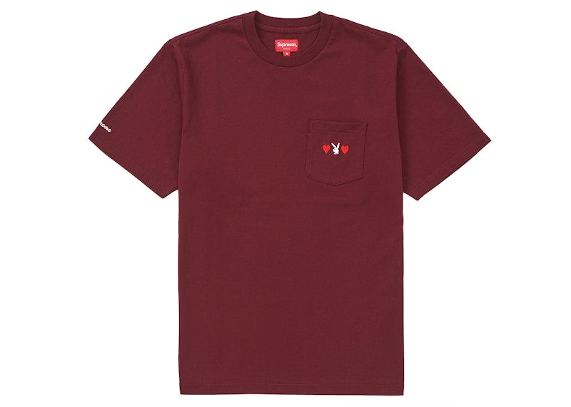 Supreme Playboy Pocket Tee Burgundy