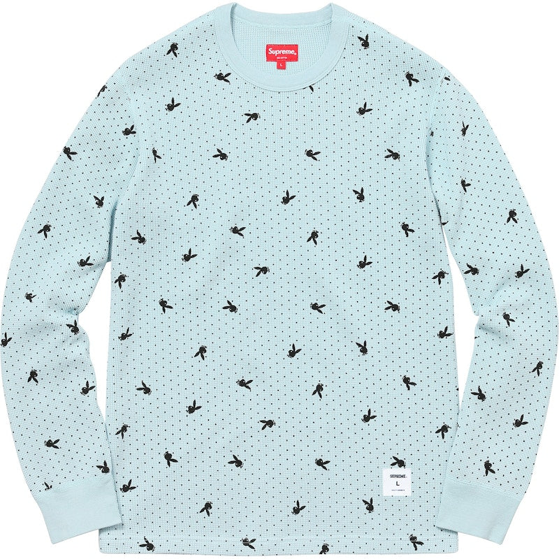 Supreme Playboy Waffle Thermal Light Blue