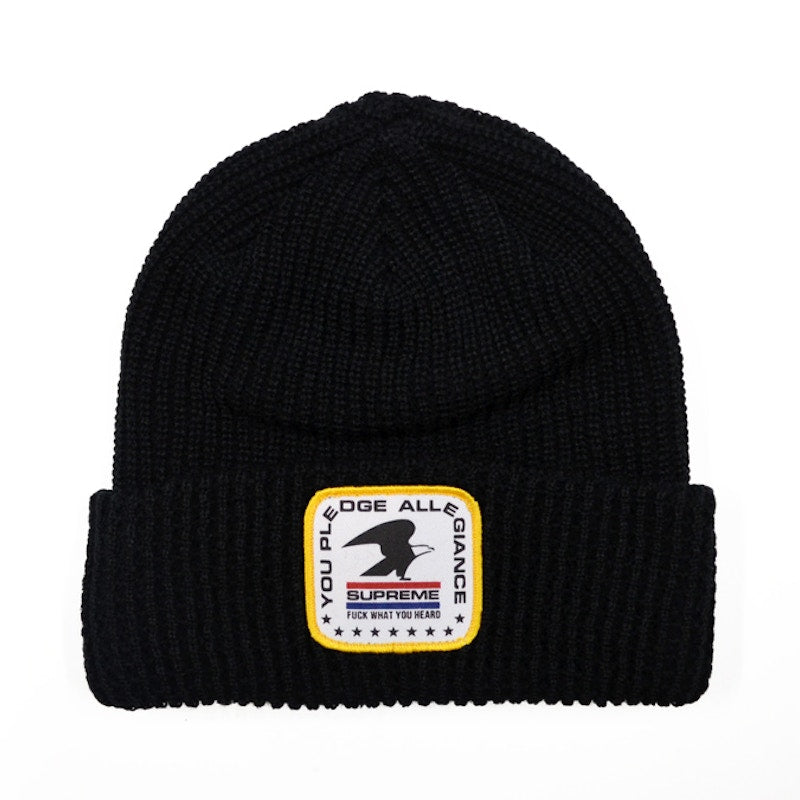 Supreme Pledge Allegiance Beanie Black