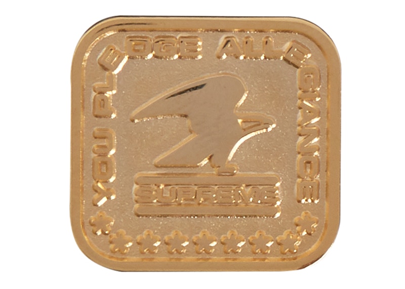 Supreme Pledge Allegiance Pin (FW19) Gold