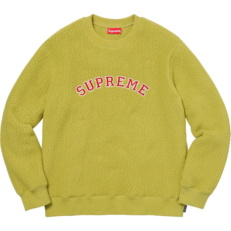 Supreme Polartec Deep Pile Crewneck Sulphur