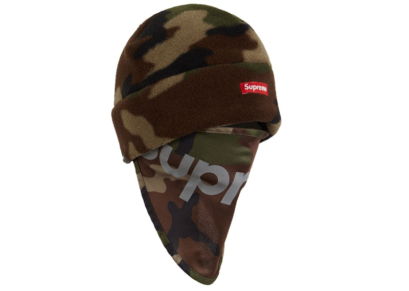 Supreme Polartec Facemask Beanie Woodland Camo