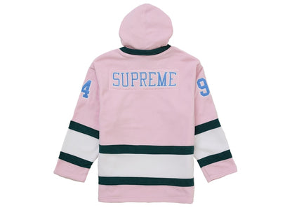 Supreme Polartec Hooded Hockey Jersey Pink