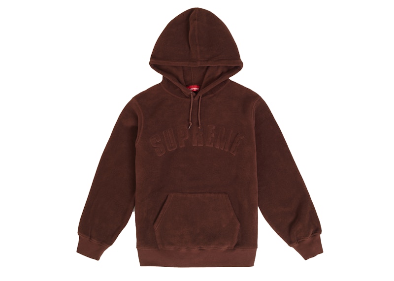 Supreme Polartec Hooded Sweatshirt (FW18) Brown