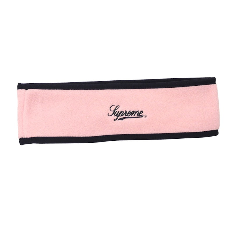 Supreme Polartec Logo Headband Pink
