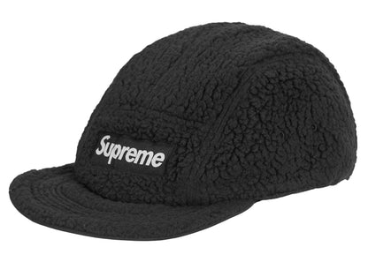 Supreme Polartec Shearling Reversible Camp Cap Black