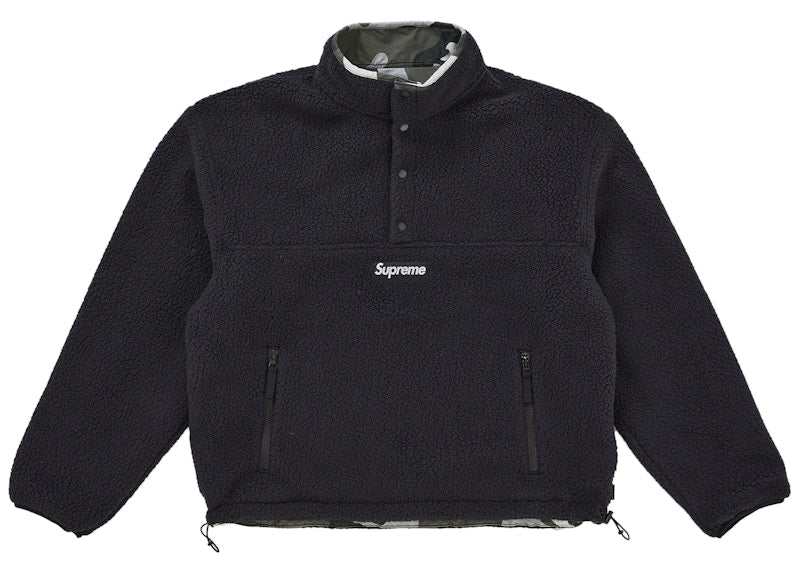 Supreme Polartec Shearling Reversible Pullover (FW25) Black