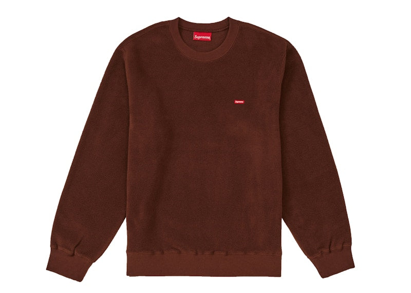 Supreme Polartec Small Box Crewneck Brown