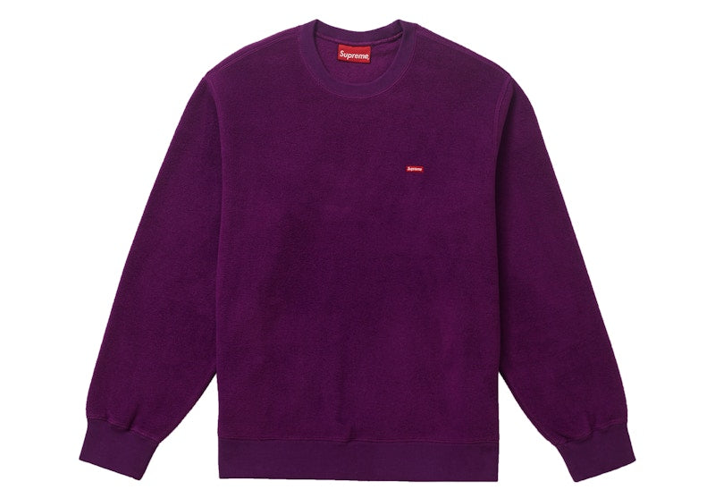 Supreme Polartec Small Box Crewneck Purple