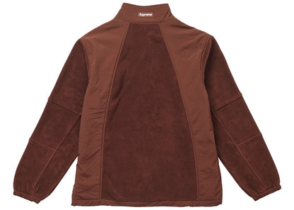 Supreme Polartec Zip Up Jacket Brown