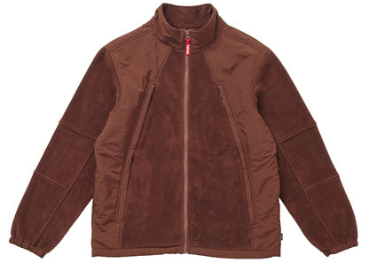 Supreme Polartec Zip Up Jacket Brown