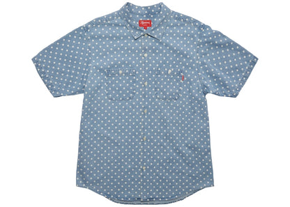 Supreme Polka Dot Denim Shirt Light Blue