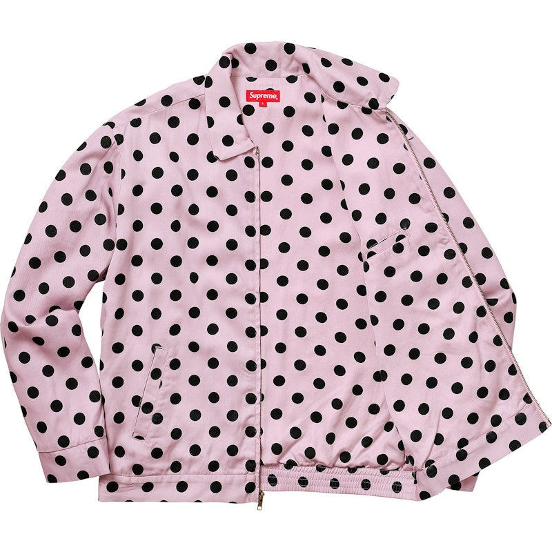 Supreme Polka Dots Rayon Work Jacket Light Pink