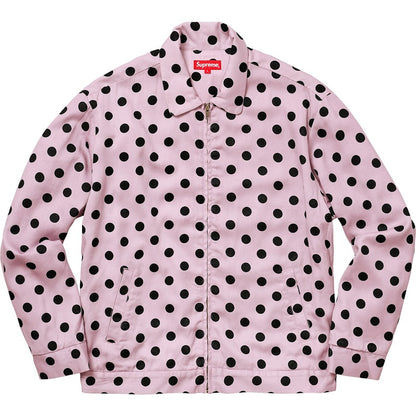 Supreme Polka Dots Rayon Work Jacket Light Pink