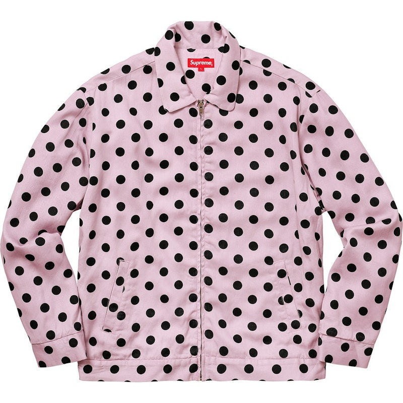 Supreme Polka Dots Rayon Work Jacket Light Pink