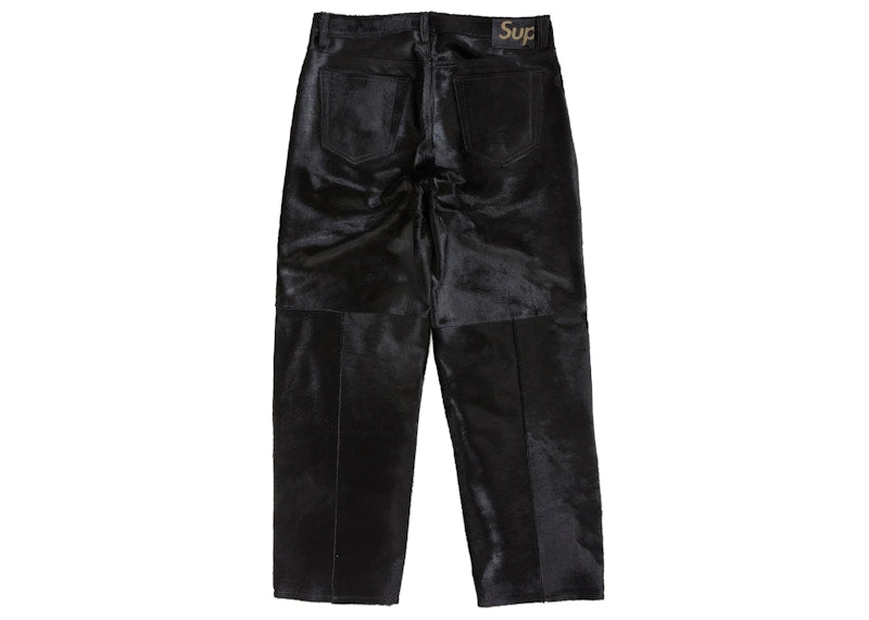 Supreme Ponyhair Loose Fit 5-Pocket Jean Black
