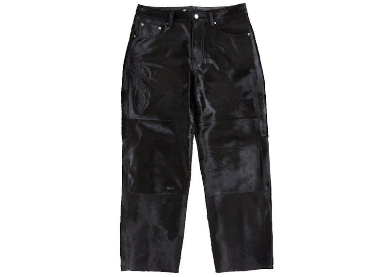 Supreme Ponyhair Loose Fit 5-Pocket Jean Black