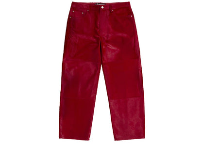 Supreme Ponyhair Loose Fit 5-Pocket Jean Red
