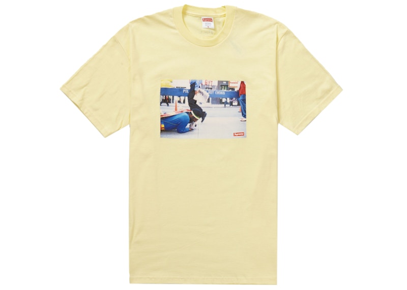 Supreme Pope.L Training Crawl Tee Pale Yellow