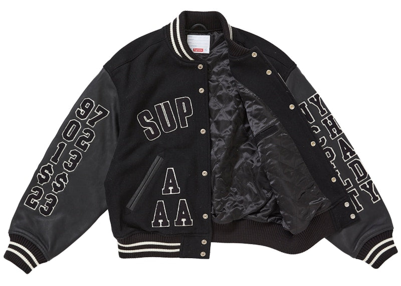 Supreme Praises Varsity Jacket Black