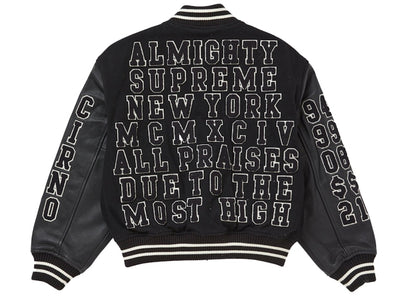 Supreme Praises Varsity Jacket Black