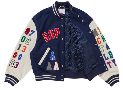 Supreme Praises Varsity Jacket Navy
