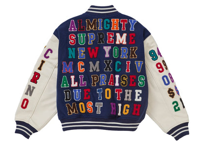 Supreme Praises Varsity Jacket Navy