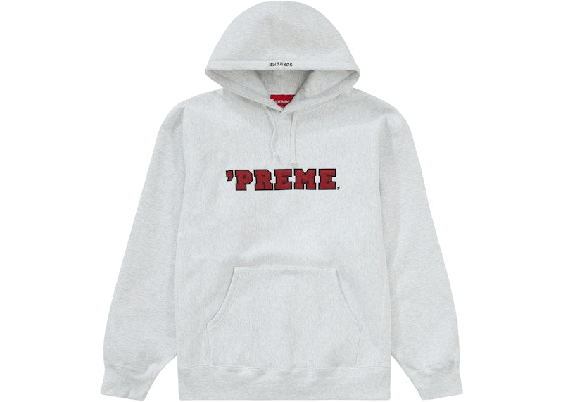 Supreme Preme Hooded Sweatshirt Ash Grey