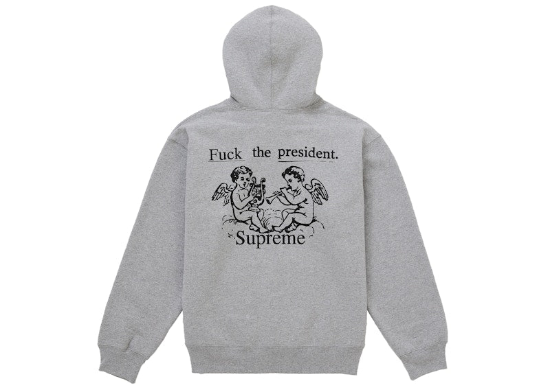 Supreme President Hooded Sweatshirt Heather Grey