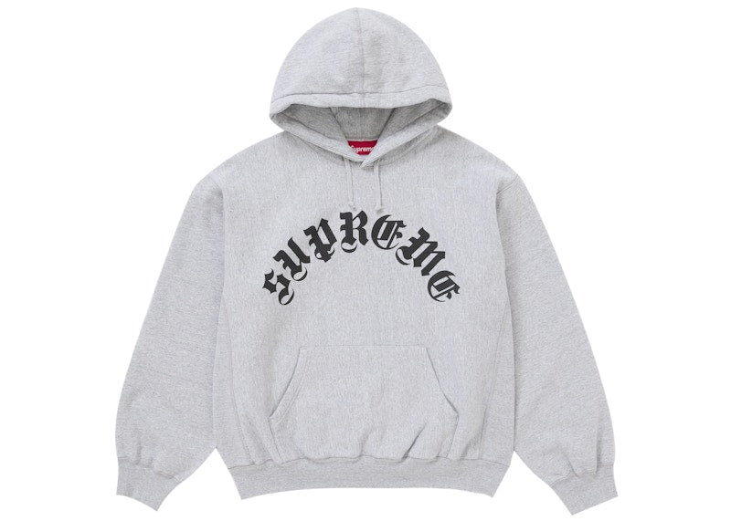 Supreme Printed Arc Hooded Sweatshirt Heather Grey