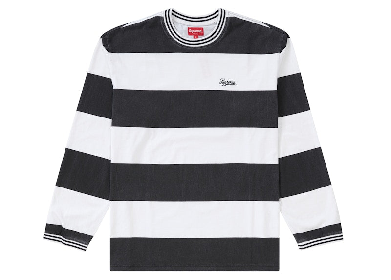 Supreme Printed Stripe L/S Top (FW19) Black