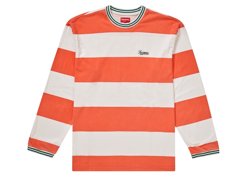 Supreme Printed Stripe L/S Top (FW19) Orange