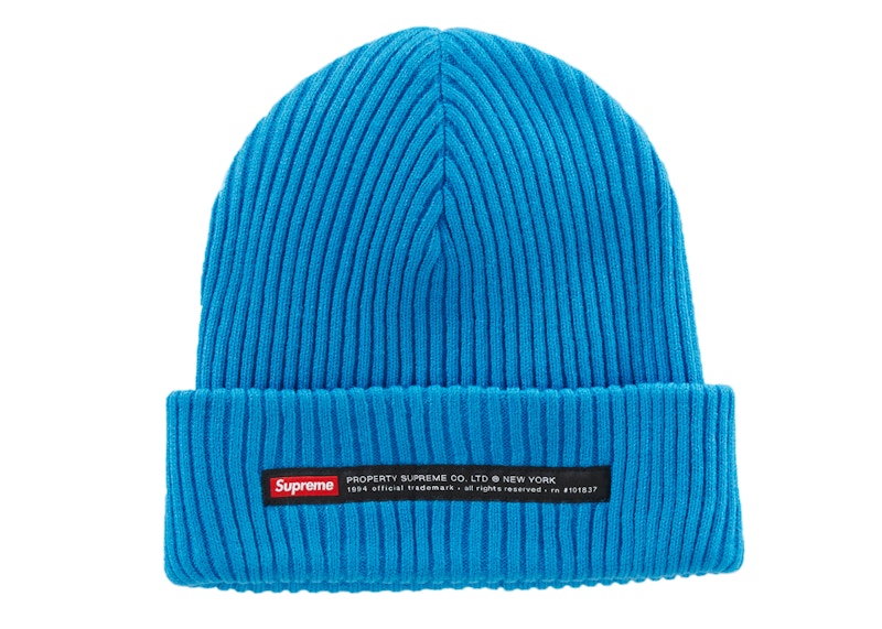 Supreme Property Label Beanie Bright Blue