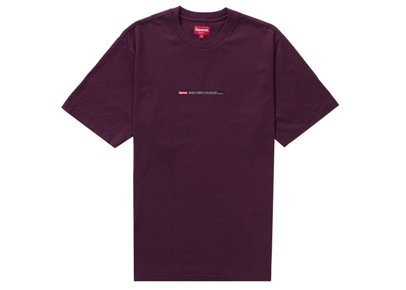 Supreme Property Label S/S Top Eggplant