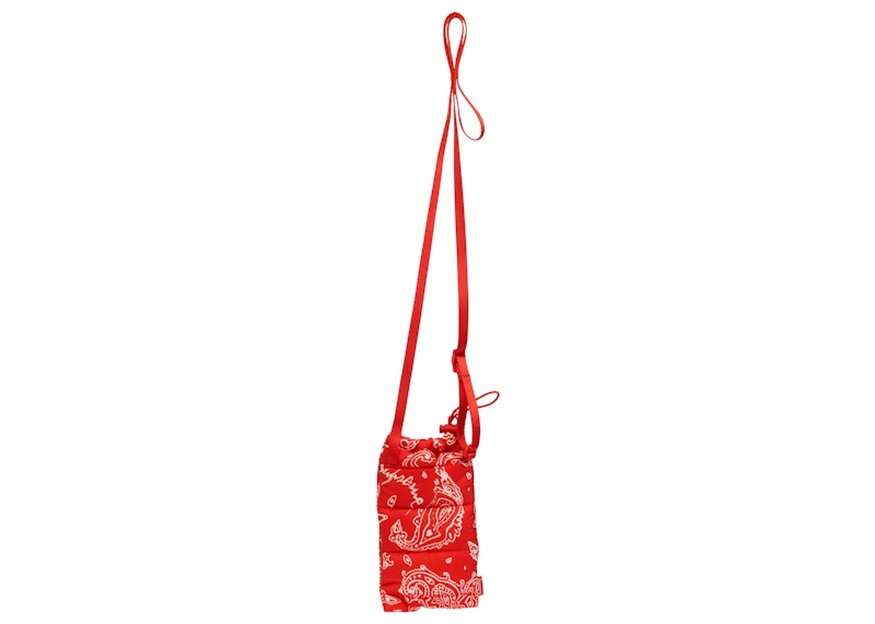 Supreme Puffer Neck Pouch Red Paisley