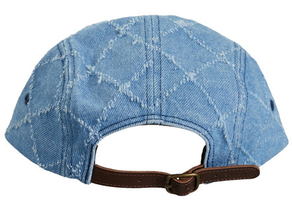 Supreme Punched Denim Camp Cap Washed Indigo