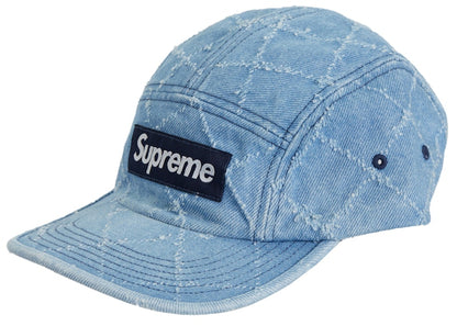 Supreme Punched Denim Camp Cap Washed Indigo