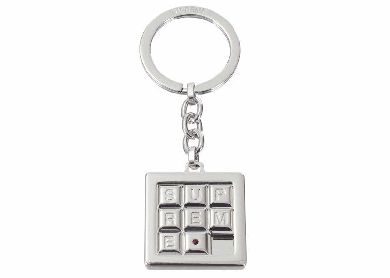 Supreme Puzzle Keychain Silver