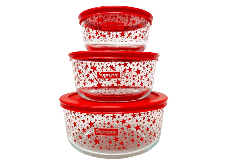 Supreme Pyrex Bowls (Set of 3) Red